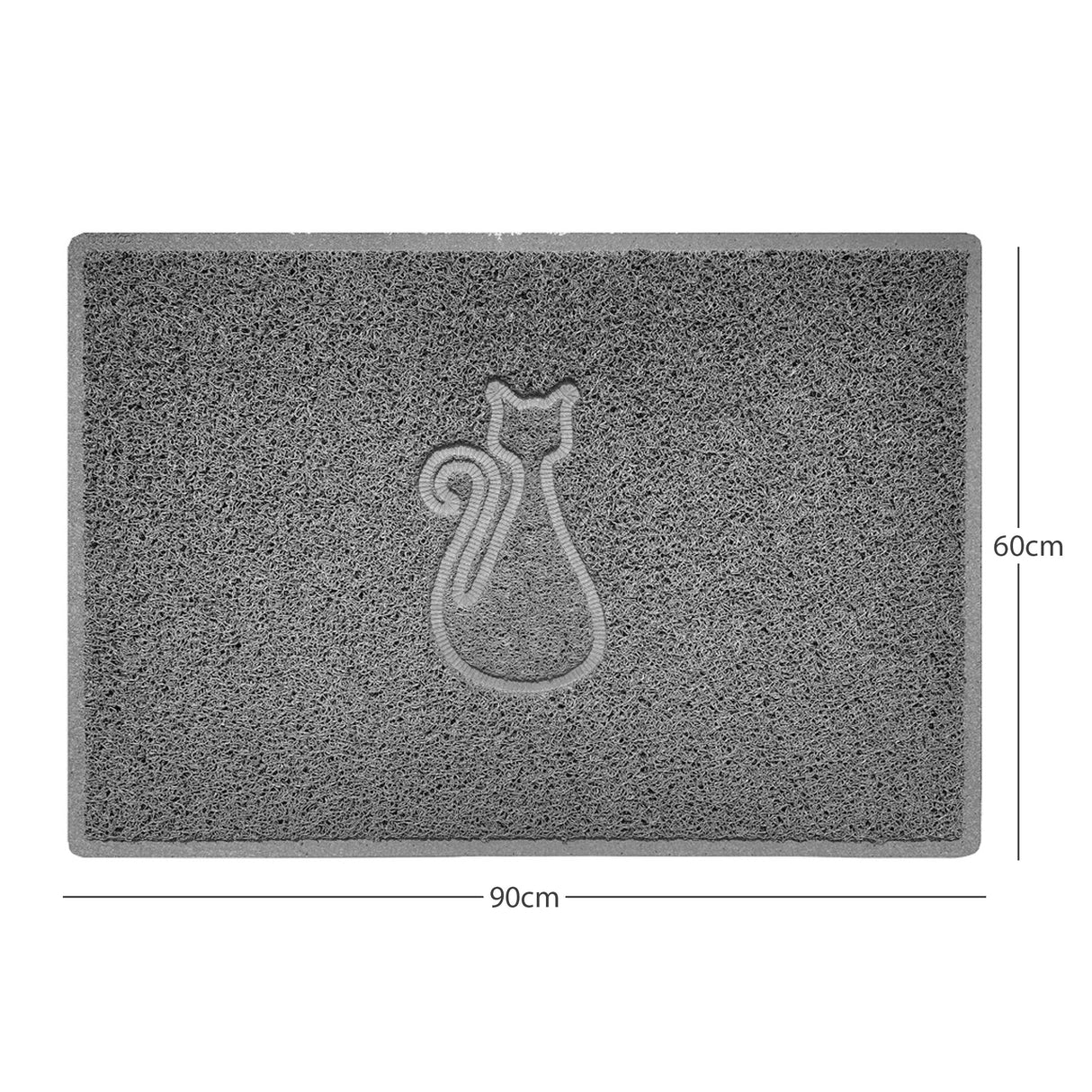 "Cat" Embossed Loofah Textured Spaghetti Door Mat | Nicoman