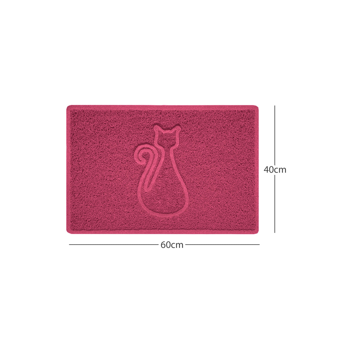 "Cat" Embossed Loofah Textured Spaghetti Door Mat | Nicoman