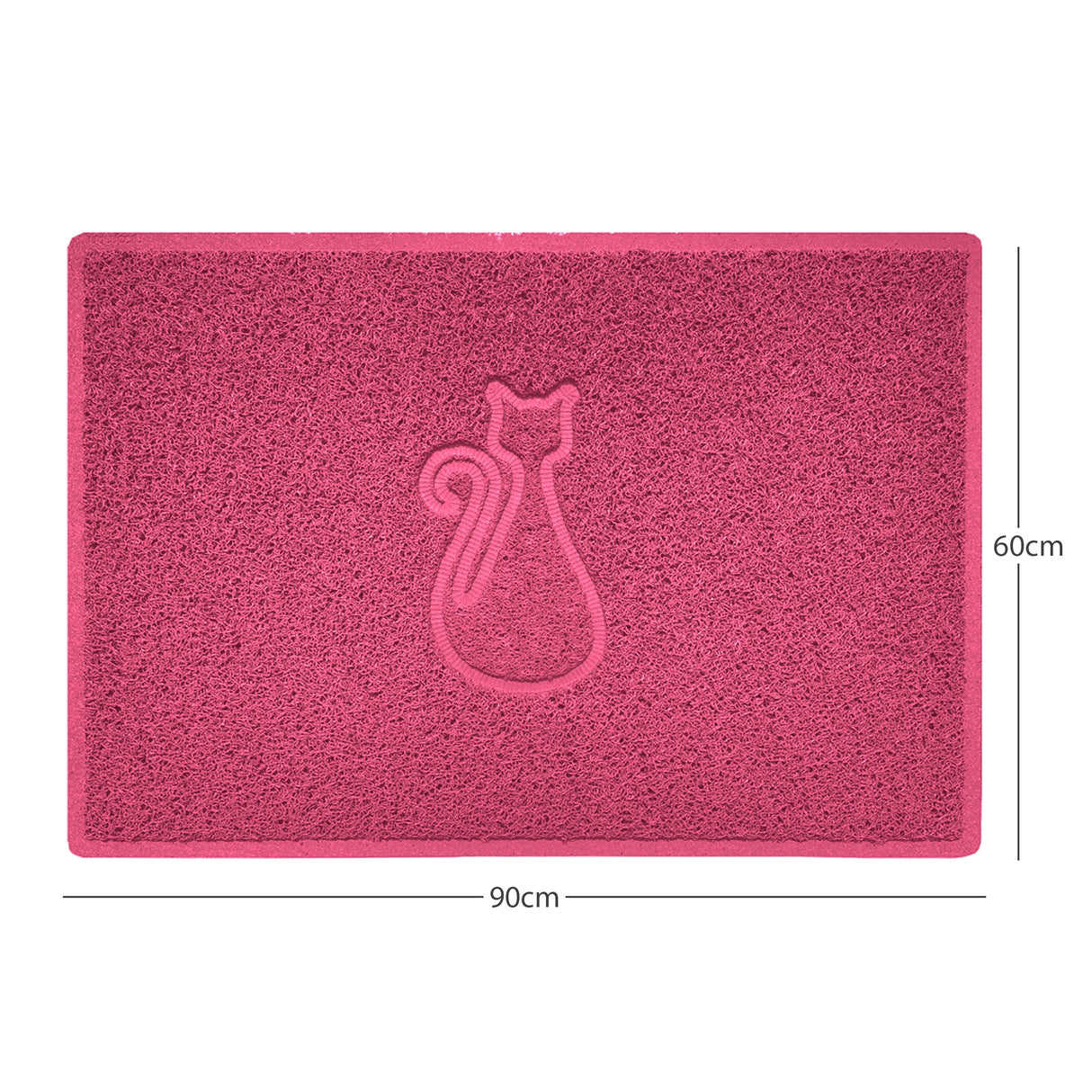 "Cat" Embossed Loofah Textured Spaghetti Door Mat | Nicoman