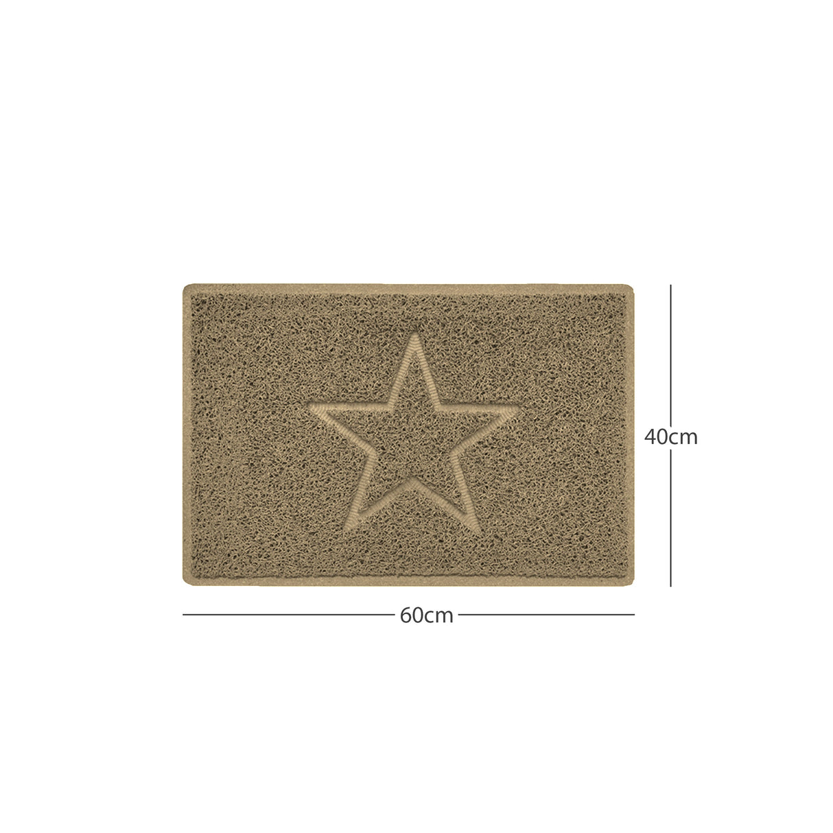Nicoman "Star" Embossed Loofah Textured Spaghetti Doormat