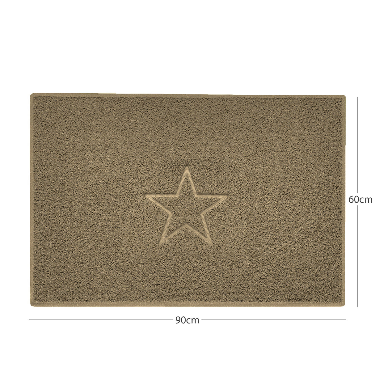Nicoman "Star" Embossed Loofah Textured Spaghetti Doormat