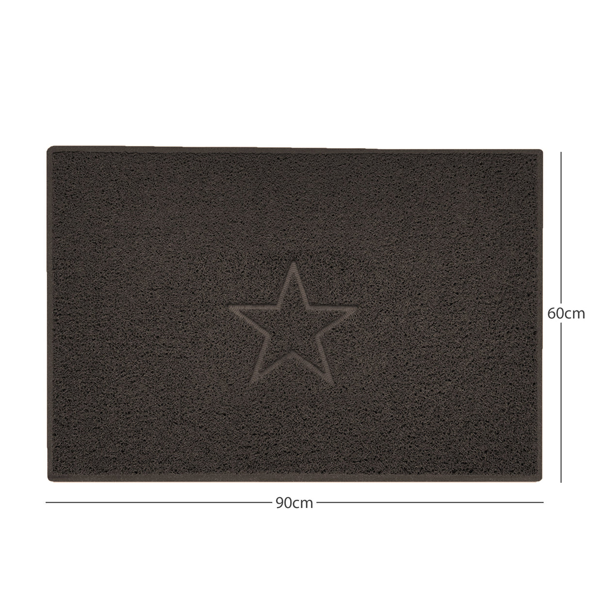 Nicoman "Star" Embossed Loofah Textured Spaghetti Doormat