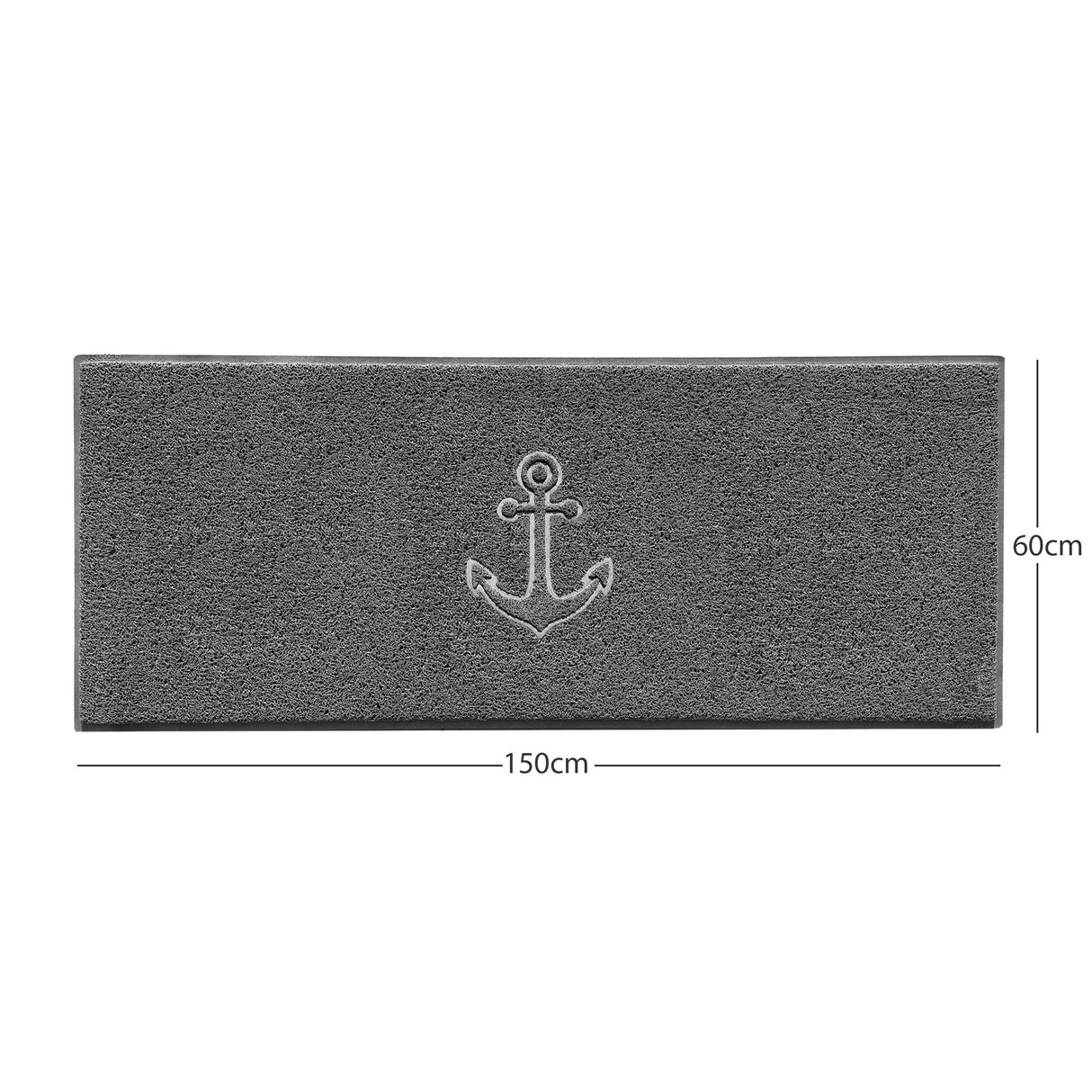 Nicoman "Anchors Away" Grey Spaghetti Door Mat