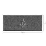 Nicoman "Anchors Away" Grey Spaghetti Door Mat