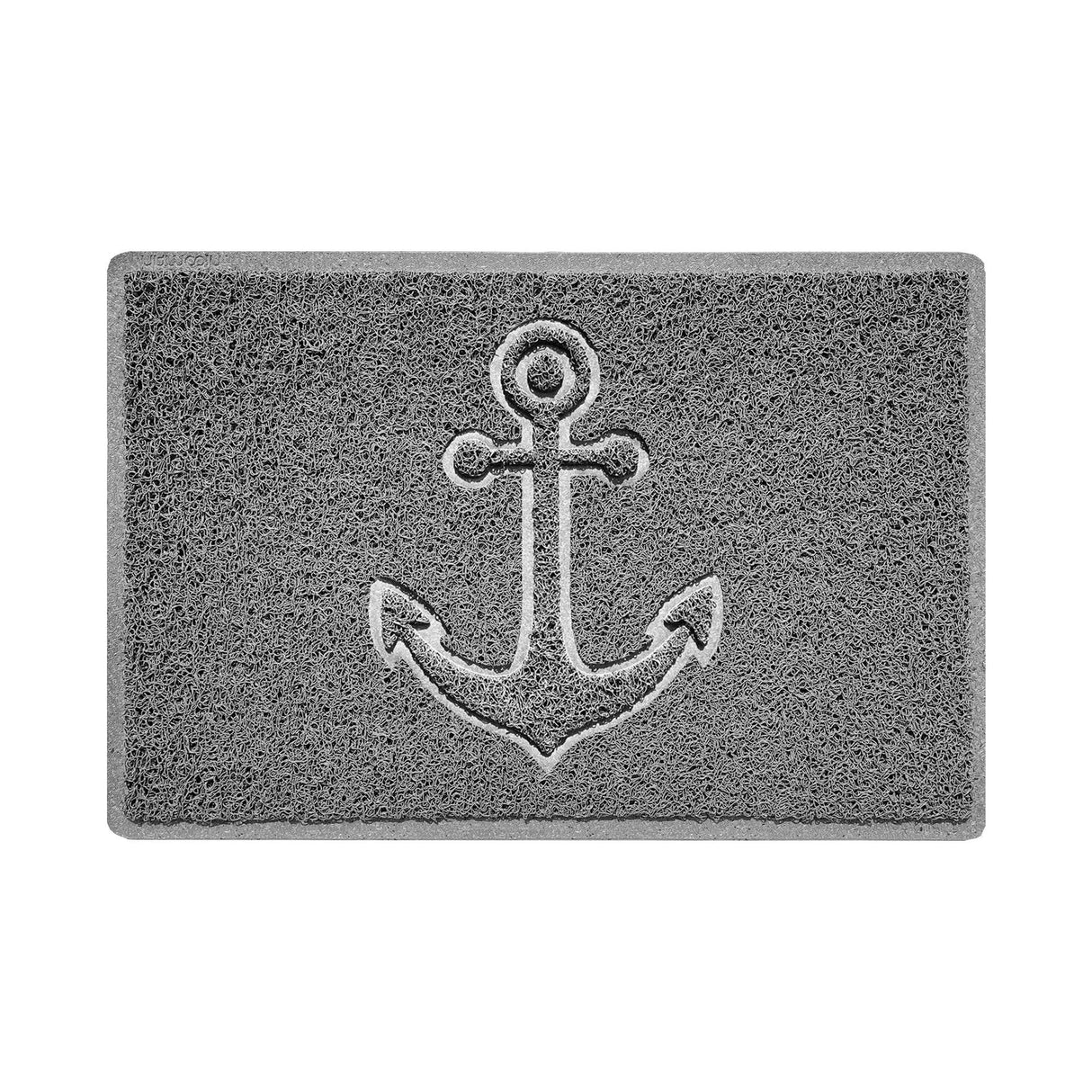 Nicoman "Anchors Away" Grey Spaghetti Door Mat