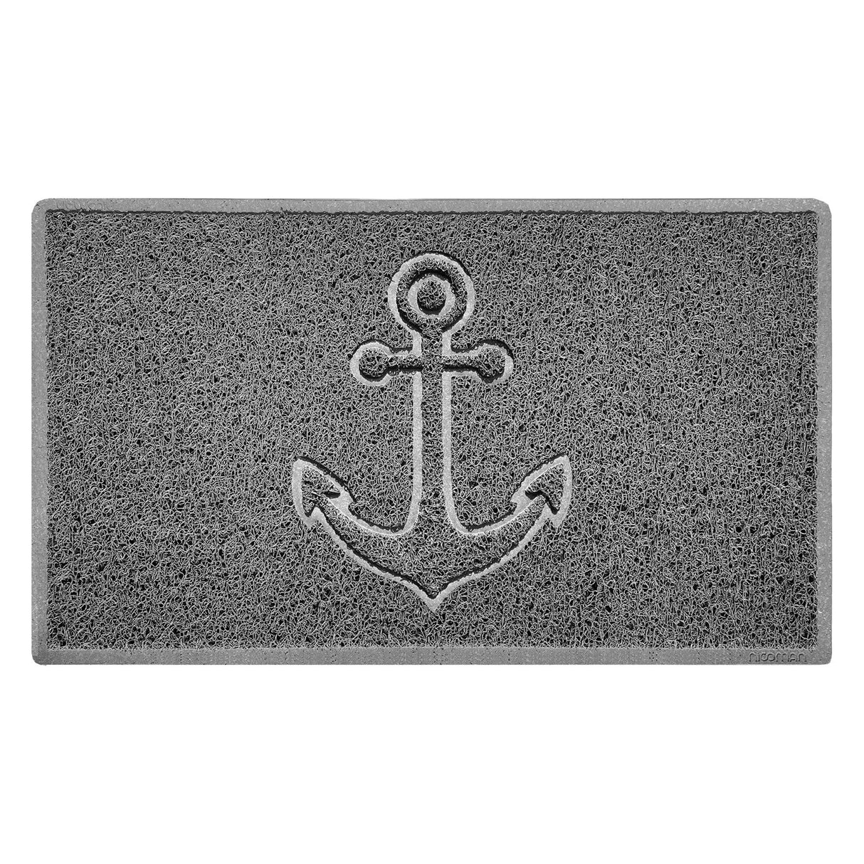 Nicoman "Anchors Away" Grey Spaghetti Door Mat