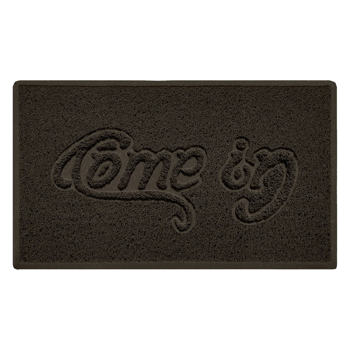 Nicoman Embossed Spaghetti Outdoor Doormat - Brown