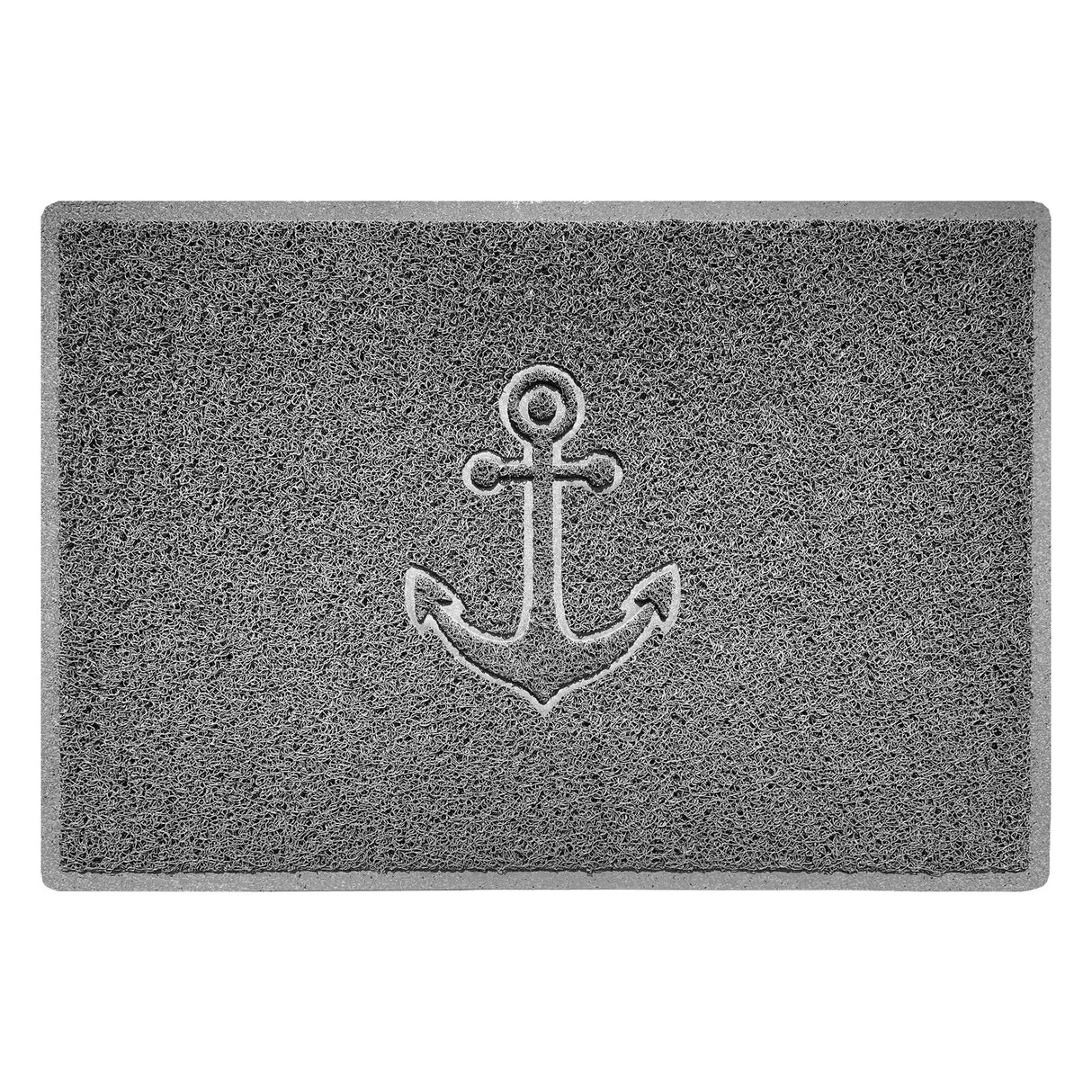 Nicoman "Anchors Away" Grey Spaghetti Door Mat