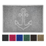 Nicoman "Anchors Away" Grey Spaghetti Door Mat