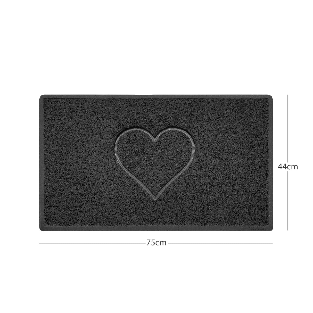 Heart Embossed Spaghetti Door Mat Non Slip PVC | Nicoman