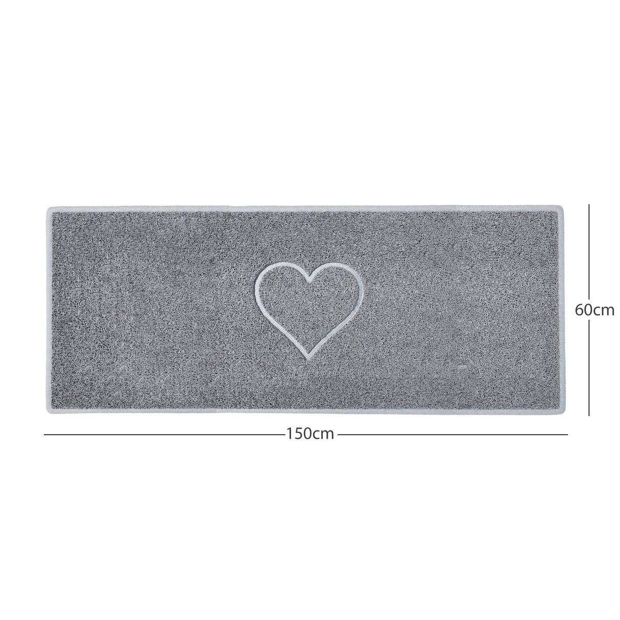 Heart Embossed Spaghetti Door Mat Non Slip PVC | Nicoman