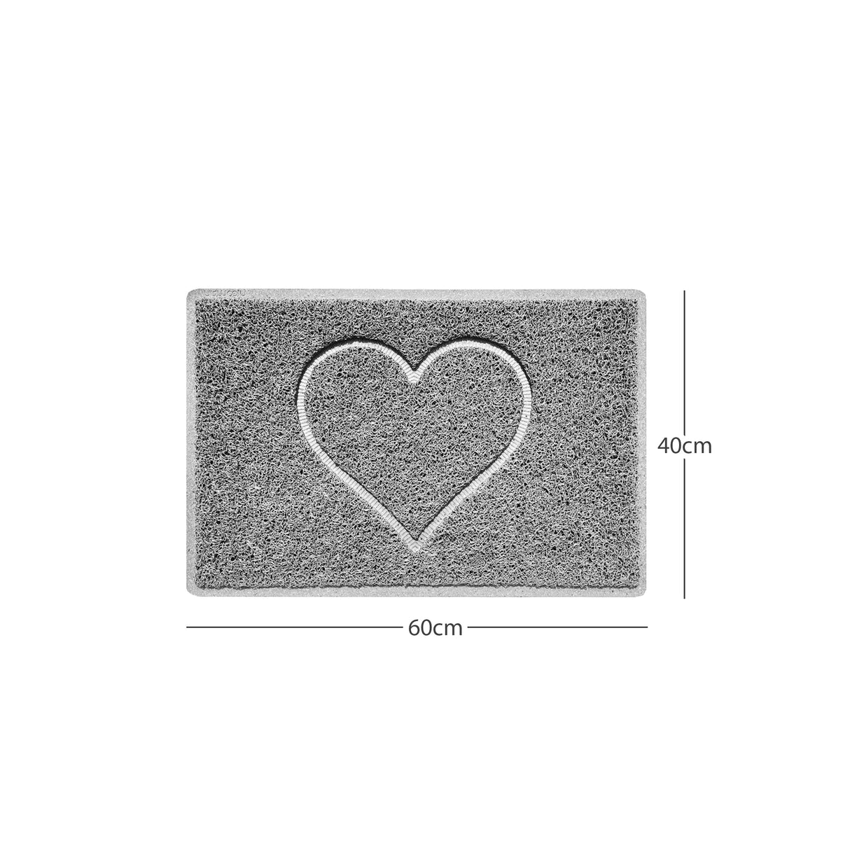 Heart Embossed Spaghetti Door Mat Non Slip PVC | Nicoman