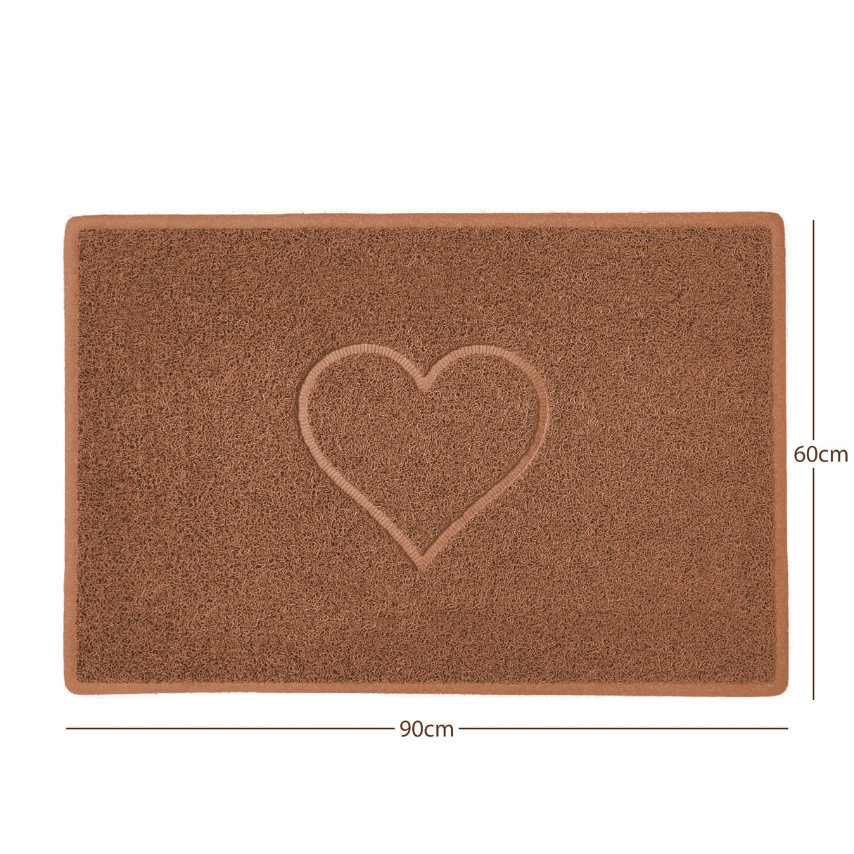 Heart Embossed Spaghetti Door Mat Non Slip PVC | Nicoman