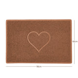 Heart Embossed Spaghetti Door Mat Non Slip PVC | Nicoman