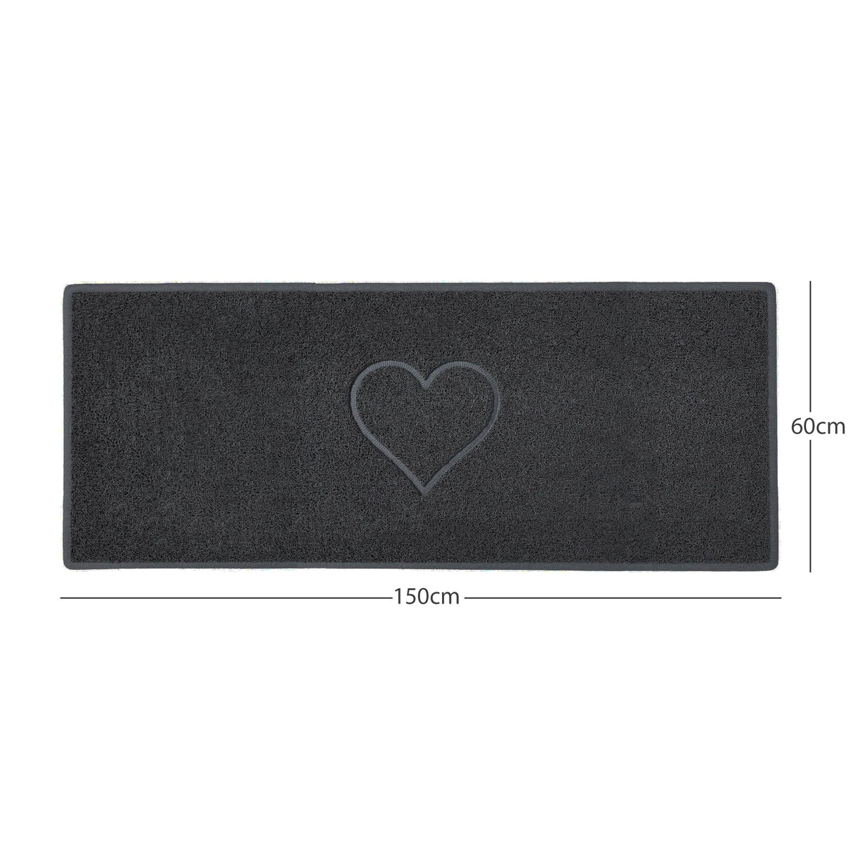 Heart Embossed Spaghetti Door Mat Non Slip PVC | Nicoman