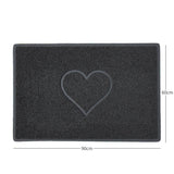 Heart Embossed Spaghetti Door Mat Non Slip PVC | Nicoman