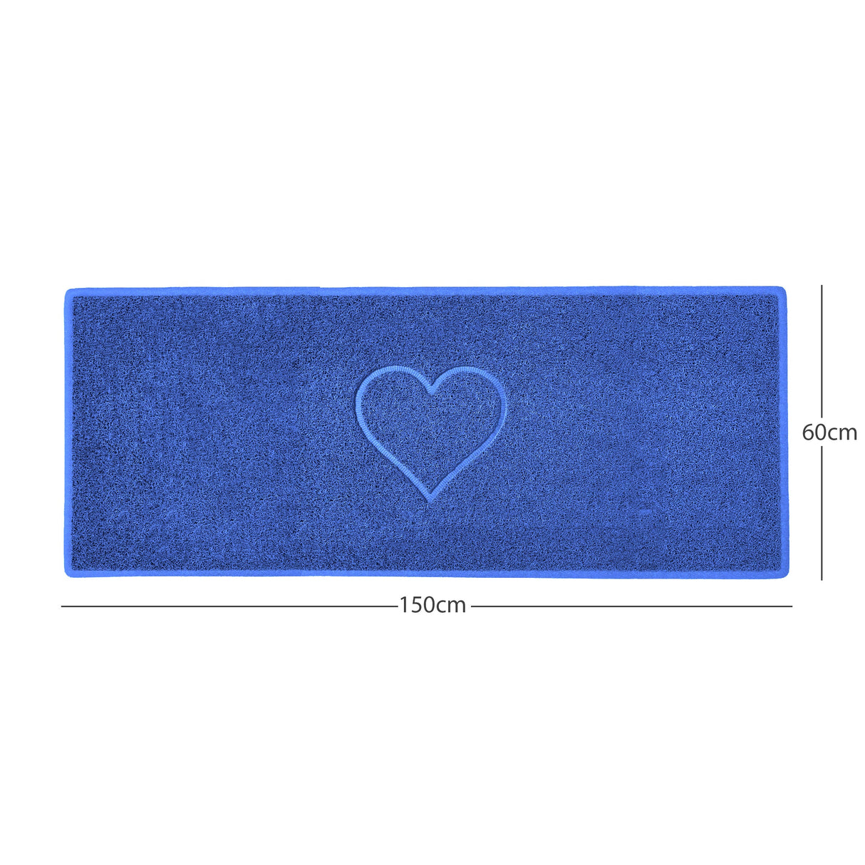 Heart Embossed Spaghetti Door Mat Non Slip PVC | Nicoman