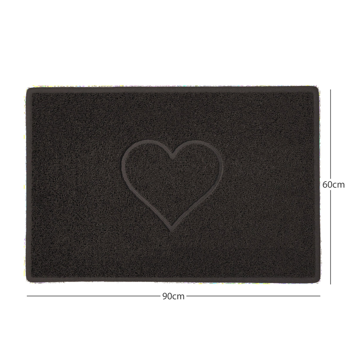 Heart Embossed Spaghetti Door Mat Non Slip PVC | Nicoman
