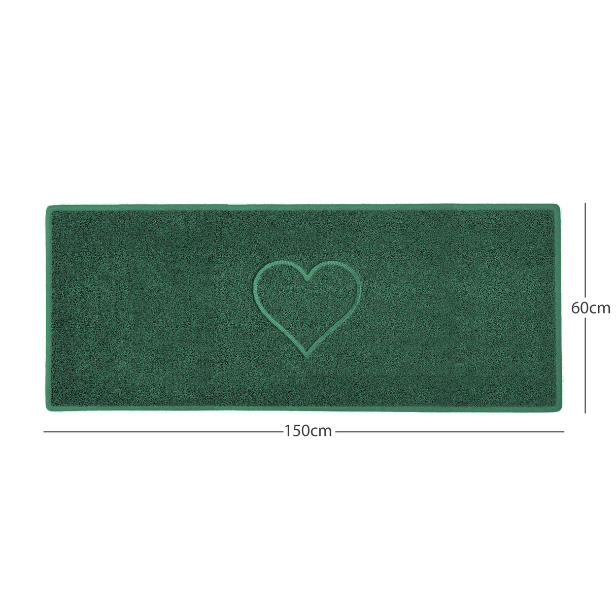 Heart Embossed Spaghetti Door Mat Non Slip PVC | Nicoman