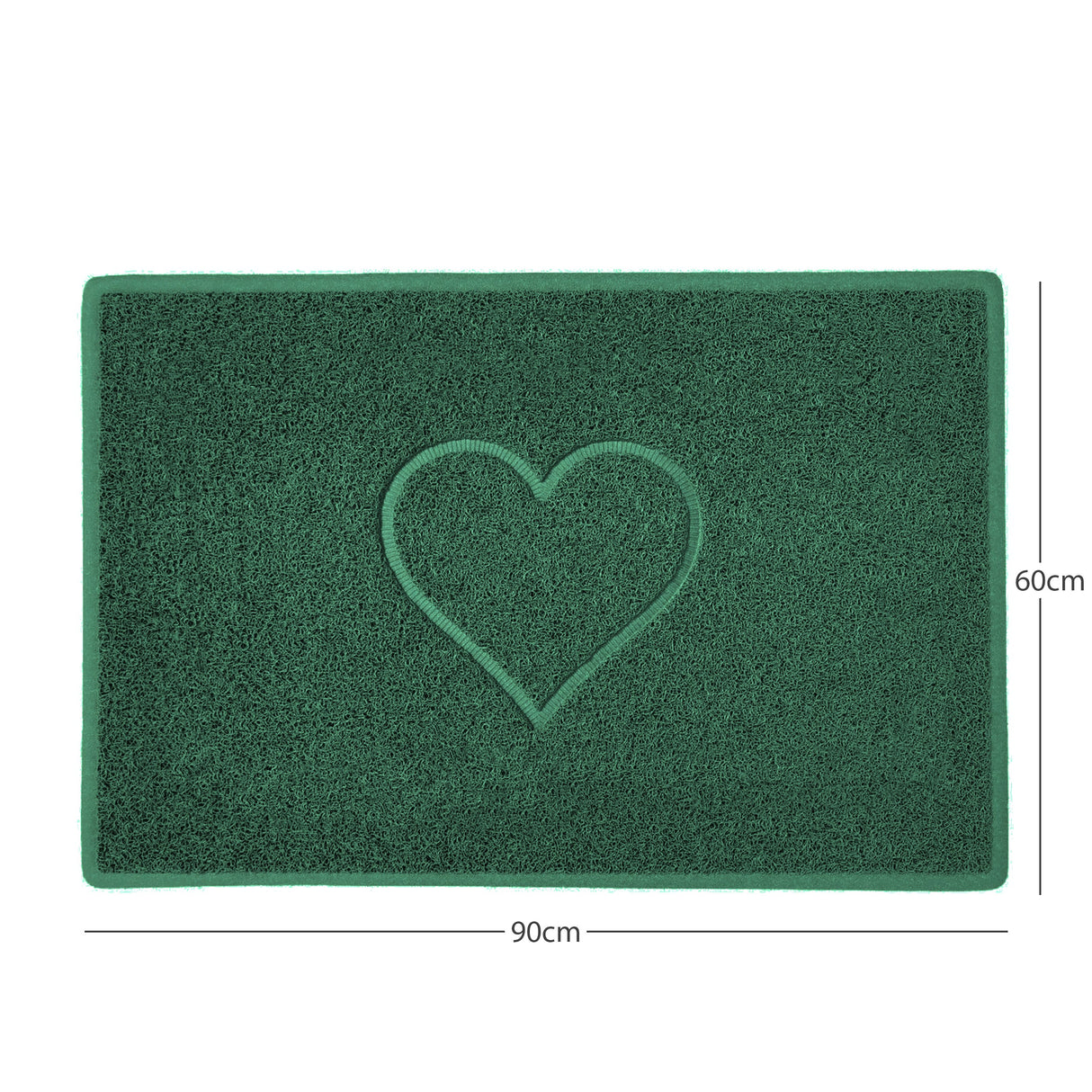 Heart Embossed Spaghetti Door Mat Non Slip PVC | Nicoman