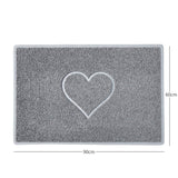 Heart Embossed Spaghetti Door Mat Non Slip PVC | Nicoman