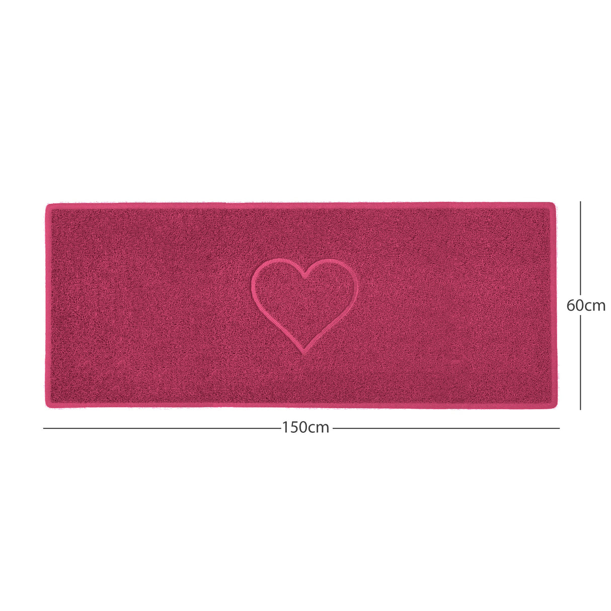 Heart Embossed Spaghetti Door Mat Non Slip PVC | Nicoman