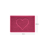 Heart Embossed Spaghetti Door Mat Non Slip PVC | Nicoman