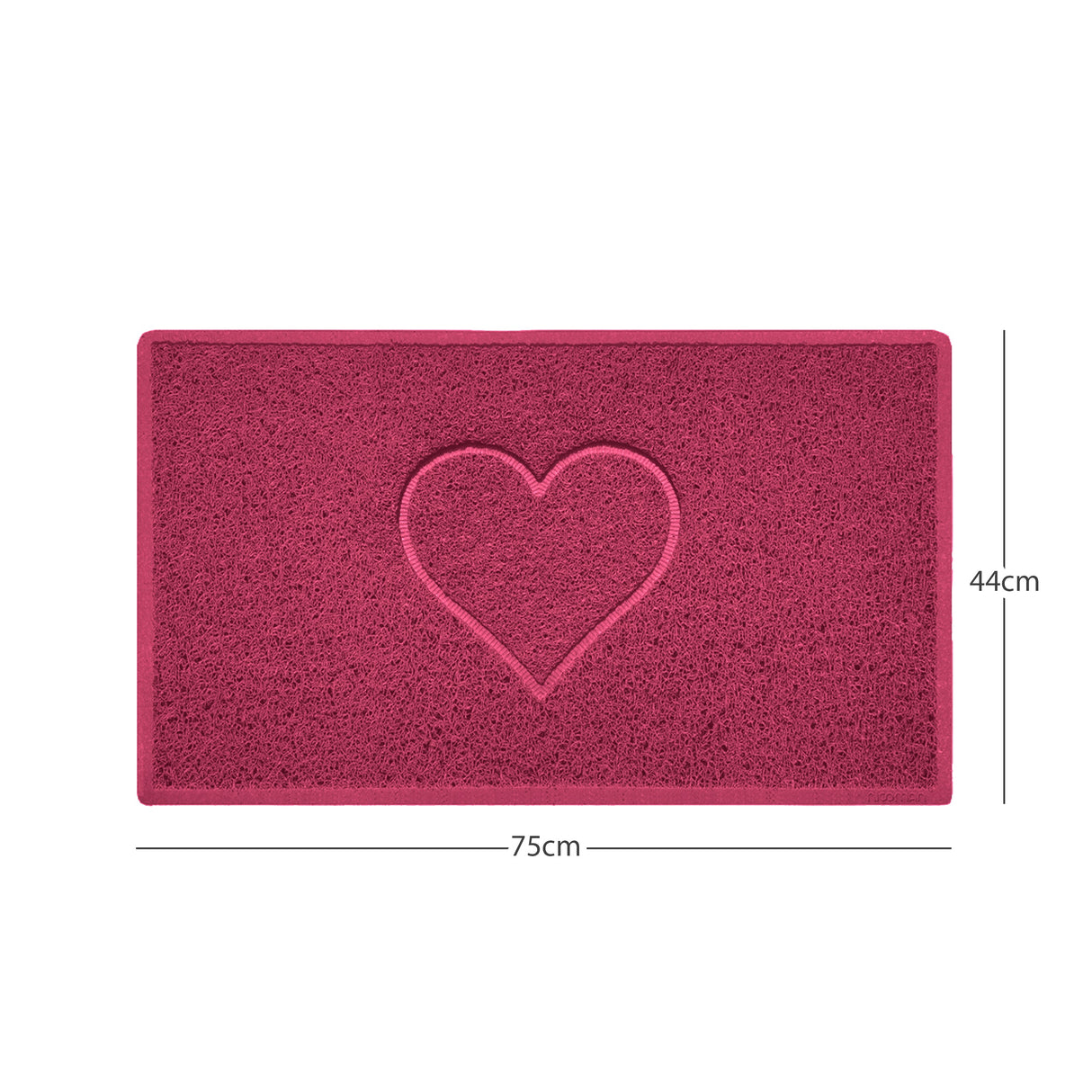 Heart Embossed Spaghetti Door Mat Non Slip PVC | Nicoman