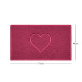 Heart Embossed Spaghetti Door Mat Non Slip PVC | Nicoman