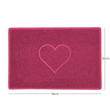 Heart Embossed Spaghetti Door Mat Non Slip PVC | Nicoman