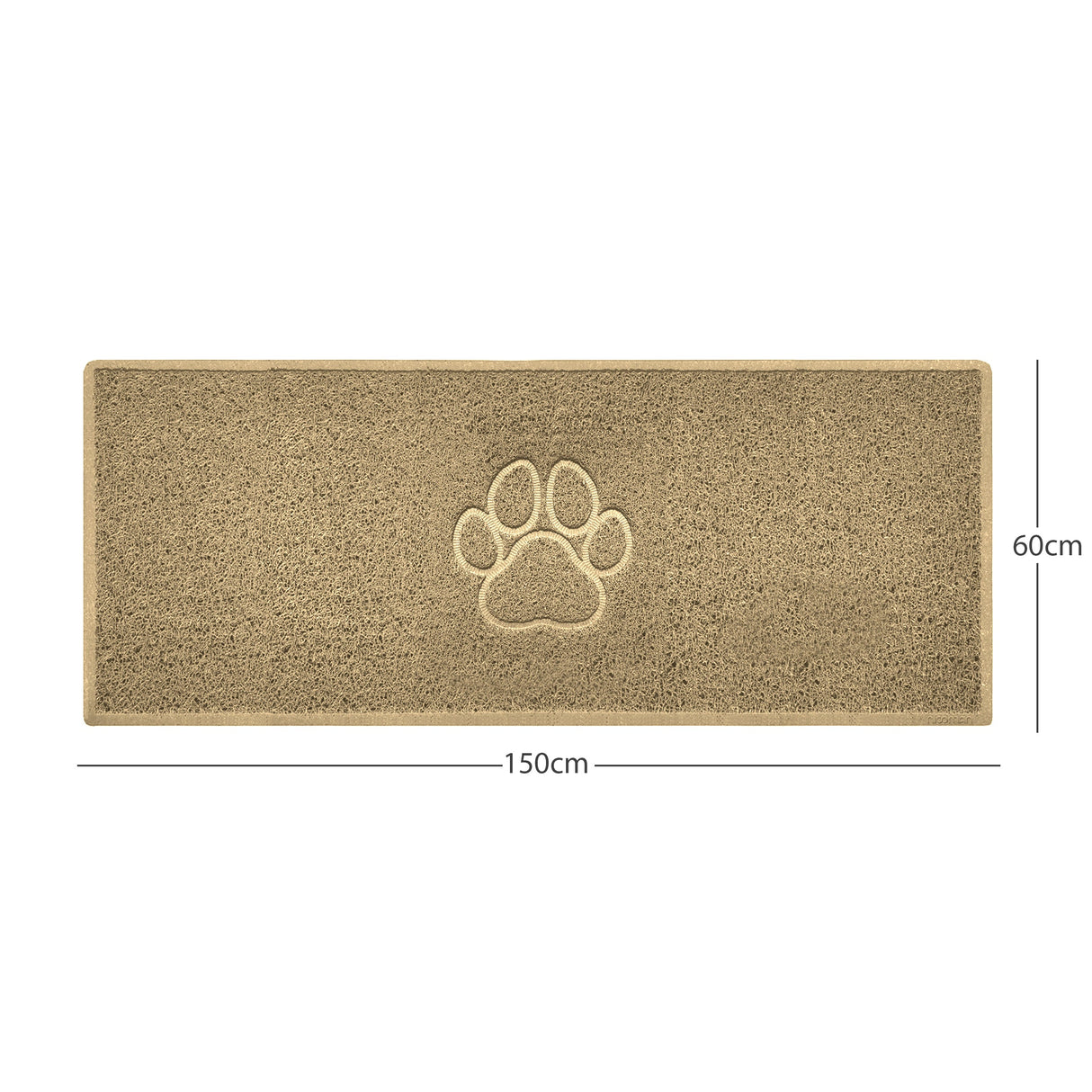 Nicoman "Paw Print" Embossed Loofah Textured Spaghetti Door Mat