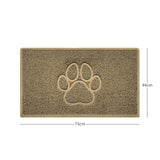 Nicoman "Paw Print" Embossed Loofah Textured Spaghetti Door Mat