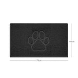 Nicoman "Paw Print" Embossed Loofah Textured Spaghetti Door Mat