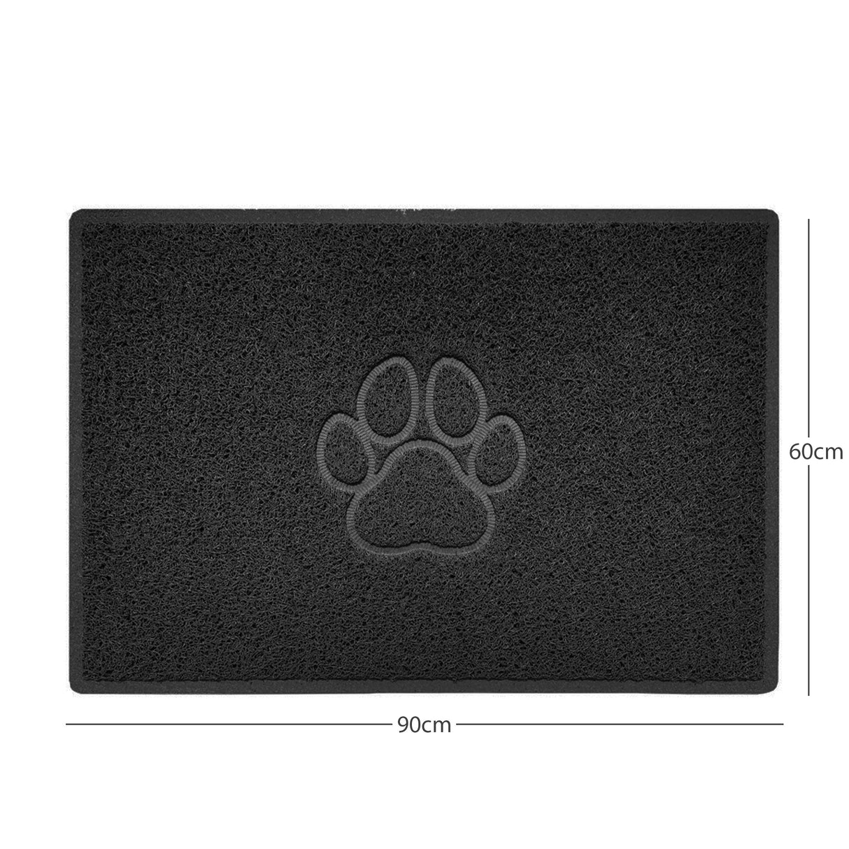 Nicoman "Paw Print" Embossed Loofah Textured Spaghetti Door Mat
