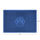 Nicoman "Paw Print" Embossed Loofah Textured Spaghetti Door Mat