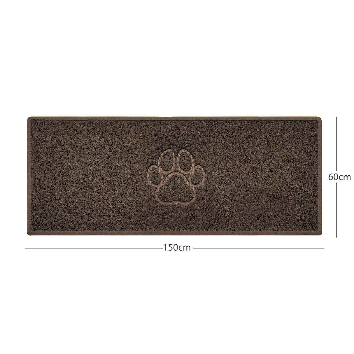 Nicoman "Paw Print" Embossed Loofah Textured Spaghetti Door Mat