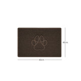 Nicoman "Paw Print" Embossed Loofah Textured Spaghetti Door Mat