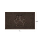 Nicoman "Paw Print" Embossed Loofah Textured Spaghetti Door Mat