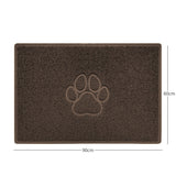 Nicoman "Paw Print" Embossed Loofah Textured Spaghetti Door Mat