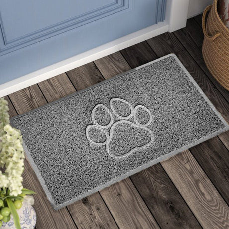 Nicoman "Paw Print" Embossed Loofah Textured Spaghetti Door Mat
