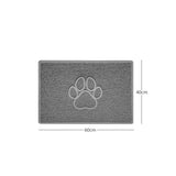 Nicoman "Paw Print" Embossed Loofah Textured Spaghetti Door Mat