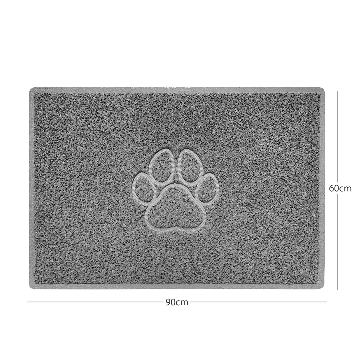 Nicoman "Paw Print" Embossed Loofah Textured Spaghetti Door Mat