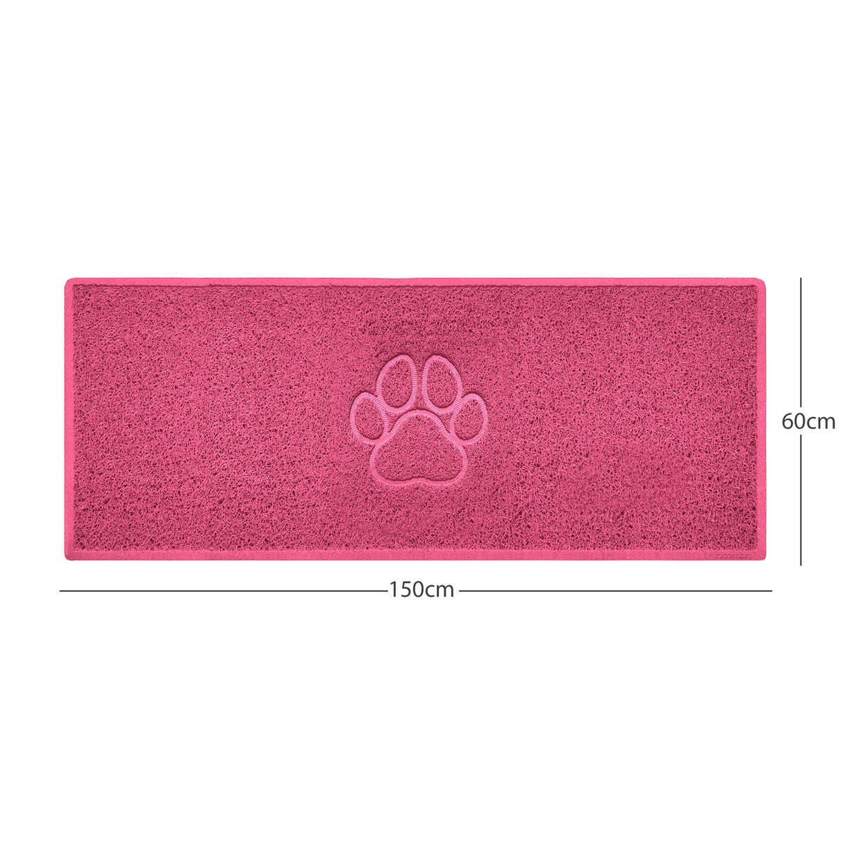 Nicoman "Paw Print" Embossed Loofah Textured Spaghetti Door Mat
