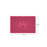 Nicoman "Paw Print" Embossed Loofah Textured Spaghetti Door Mat