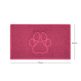 Nicoman "Paw Print" Embossed Loofah Textured Spaghetti Door Mat