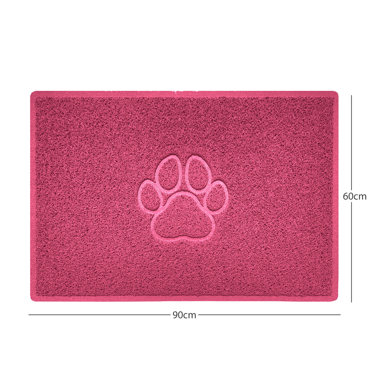Nicoman "Paw Print" Embossed Loofah Textured Spaghetti Door Mat