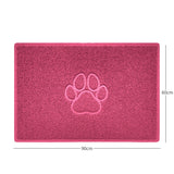 Nicoman "Paw Print" Embossed Loofah Textured Spaghetti Door Mat