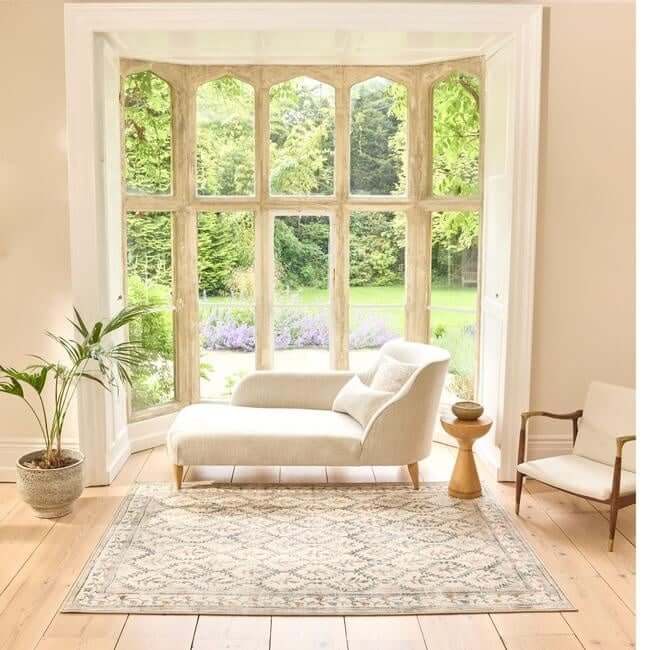 Eco-Washable Cream Rug Botanicals Design