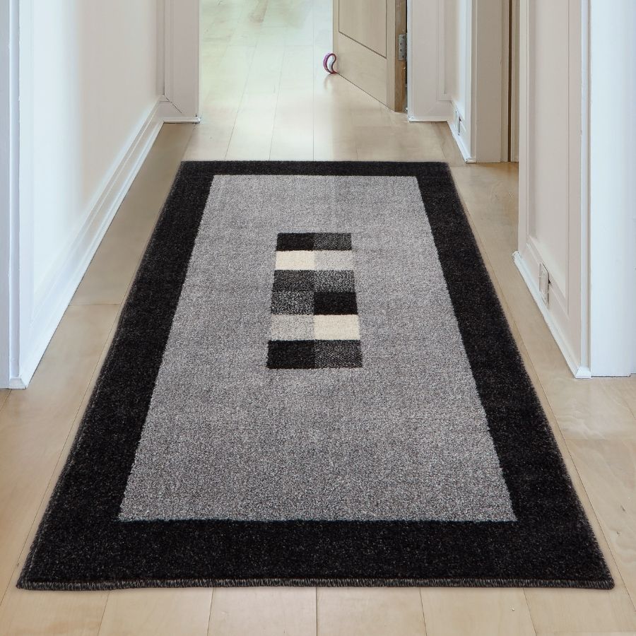 Ephesus Grey Black Rug | 100% polypropylene