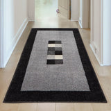 Ephesus Grey Black Rug | 100% polypropylene